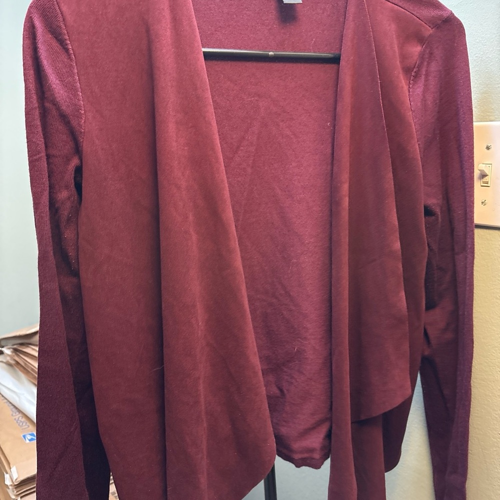 INC International Concepts Deep Red Women's Cardigan